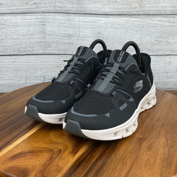 Skechers Black and White Athletic Shoes - Picture 2 of 12